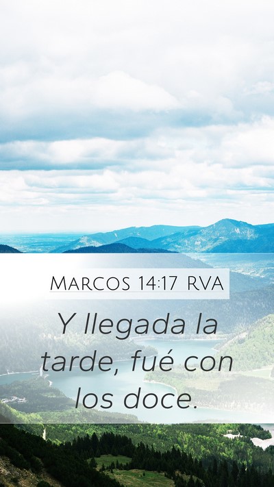 Marcos 14:17 RVA Bible Verse Image