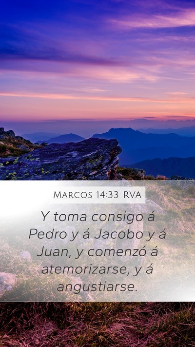 Marcos 14:33 RVA Bible Verse Image
