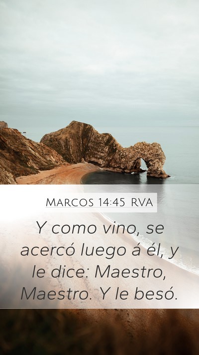 Marcos 14:45 RVA Bible Verse Image