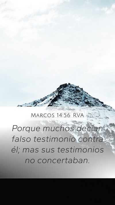 Marcos 14:56 RVA Bible Verse Image
