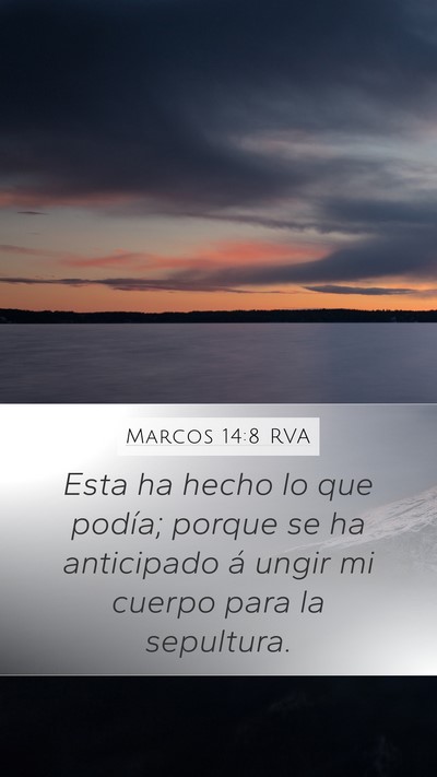 Marcos 14:8 RVA Bible Verse Image