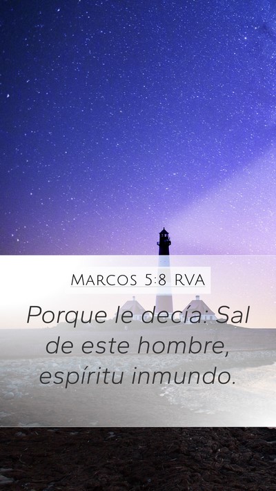 Marcos 5:8 RVA Bible Verse Image