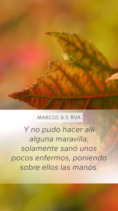 Marcos 6:5 RVA Bible Verse Image