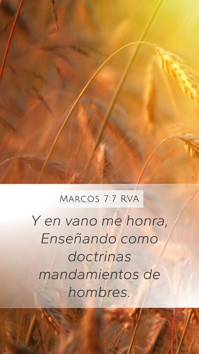 Marcos 7:7 RVA Bible Verse Image