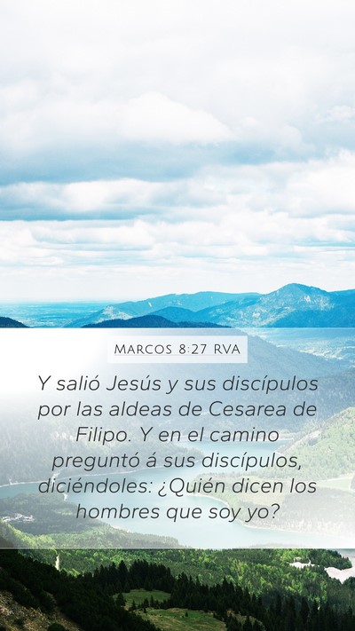 Marcos 8:27 RVA Bible Verse Image