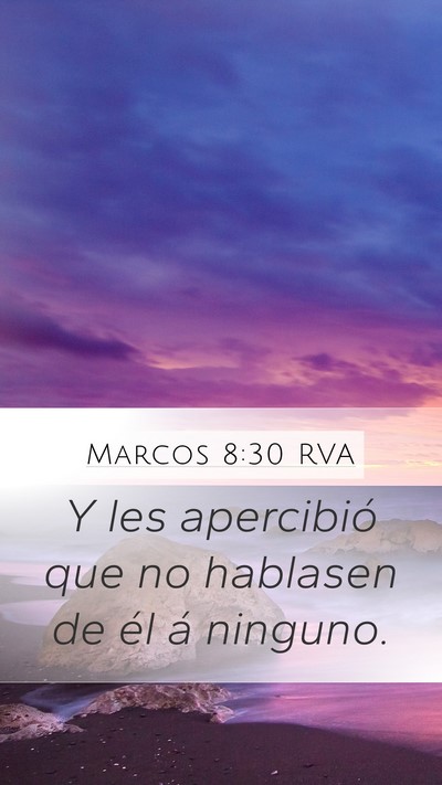 Marcos 8:30 RVA Bible Verse Image
