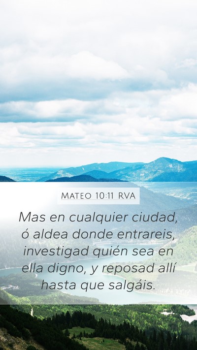 Mateo 10:11 RVA Bible Verse Image