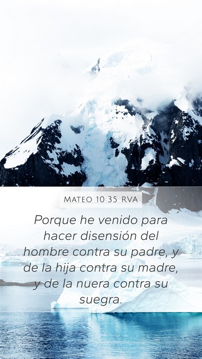 Mateo 10:35 RVA Bible Verse Image