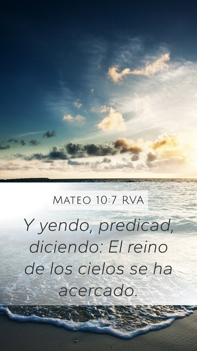 Mateo 10:7 RVA Bible Verse Image