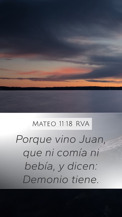 Mateo 11:18 RVA Bible Verse Image