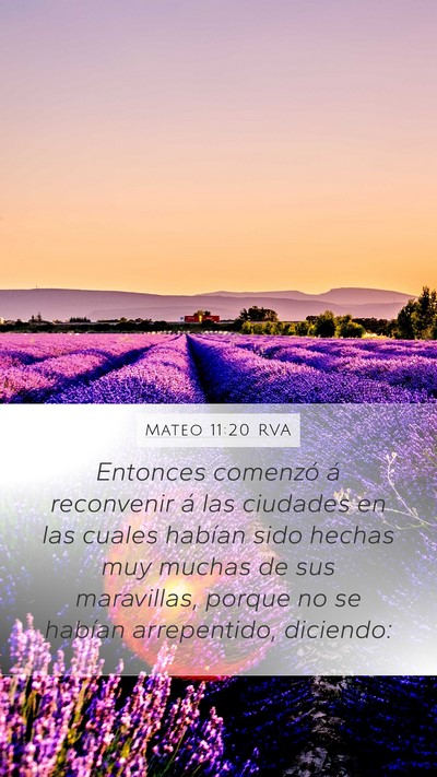 Mateo 11:20 RVA Bible Verse Image