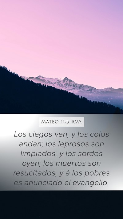 Mateo 11:5 RVA Bible Verse Image