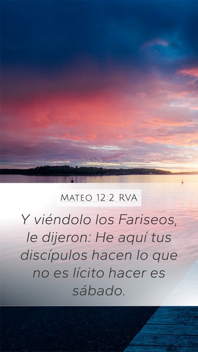 Mateo 12:2 RVA Bible Verse Image