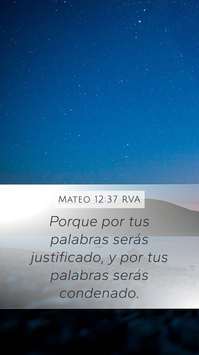 Mateo 12:37 RVA Bible Verse Image