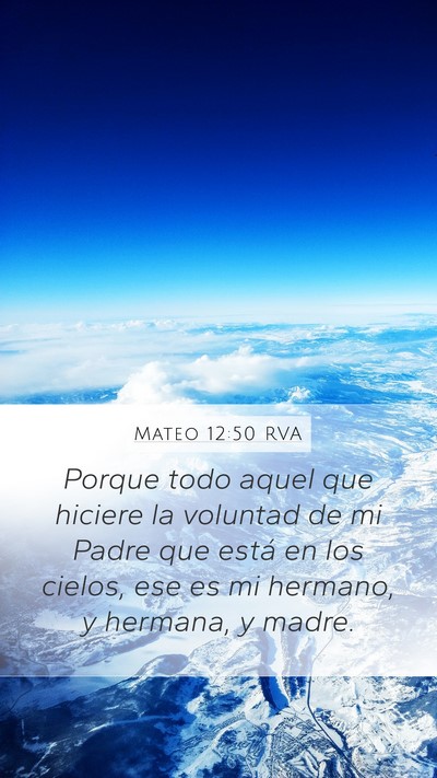 Mateo 12:50 RVA Bible Verse Image