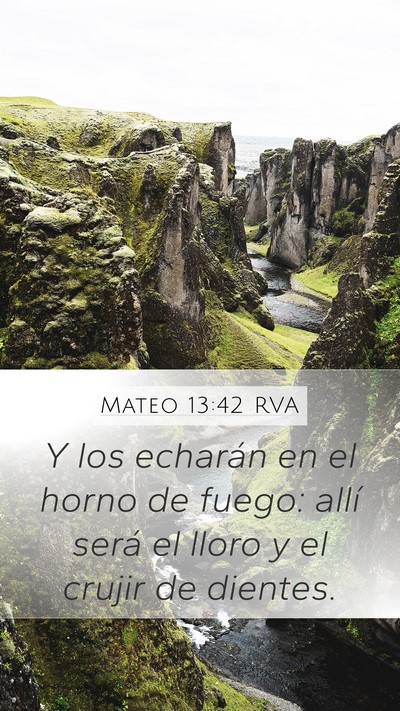 Mateo 13:42 RVA Bible Verse Image