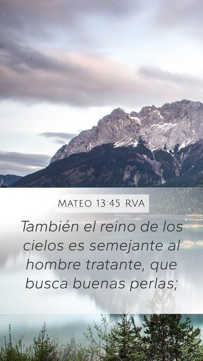 Mateo 13:45 RVA Bible Verse Image