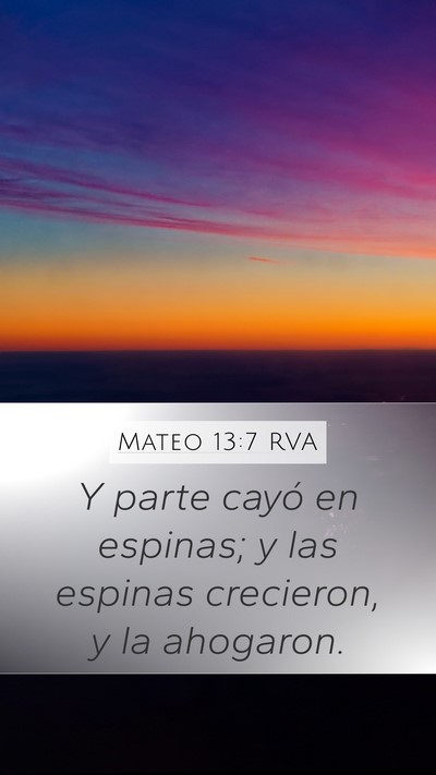 Mateo 13:7 RVA Bible Verse Image