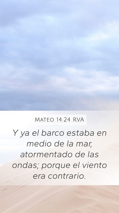 Mateo 14:24 RVA Bible Verse Image