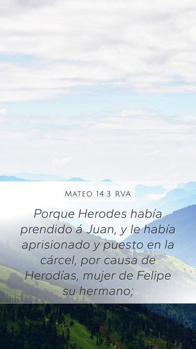 Mateo 14:3 RVA Bible Verse Image