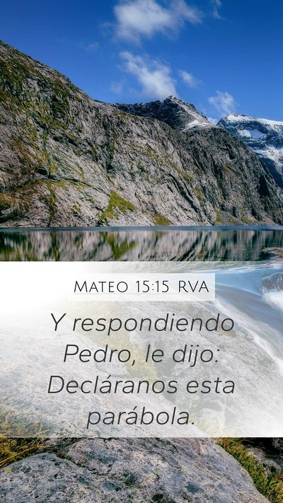 Mateo 15:15 RVA Bible Verse Image