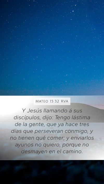 Mateo 15:32 RVA Bible Verse Image