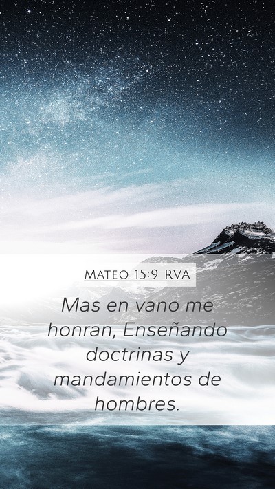 Mateo 15:9 RVA Bible Verse Image