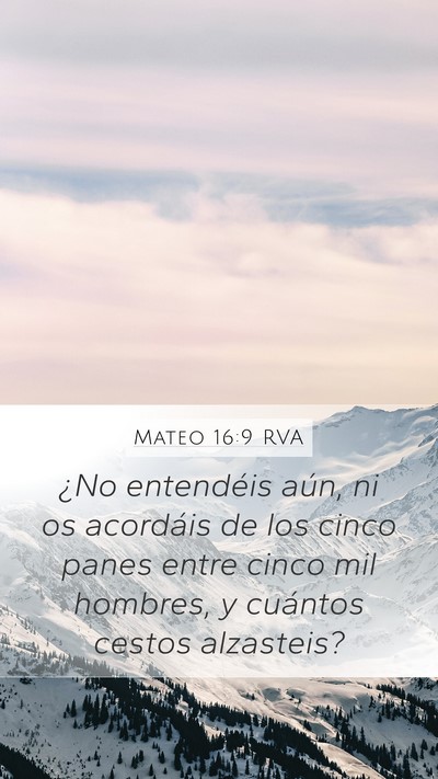 Mateo 16:9 RVA Bible Verse Image