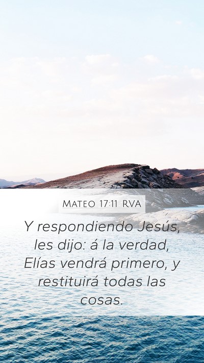 Mateo 17:11 RVA Bible Verse Image