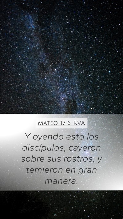 Mateo 17:6 RVA Bible Verse Image