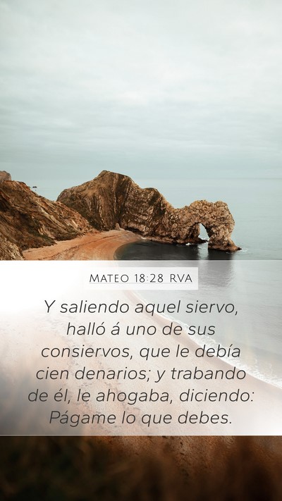 Mateo 18:28 RVA Bible Verse Image