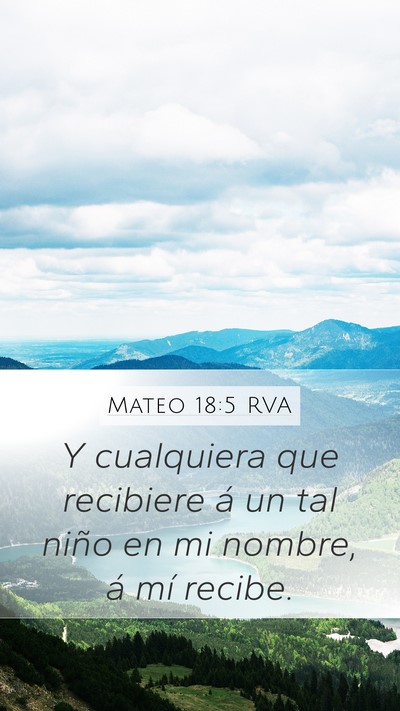 Mateo 18:5 RVA Bible Verse Image