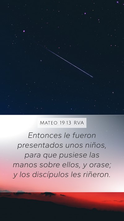Mateo 19:13 RVA Bible Verse Image