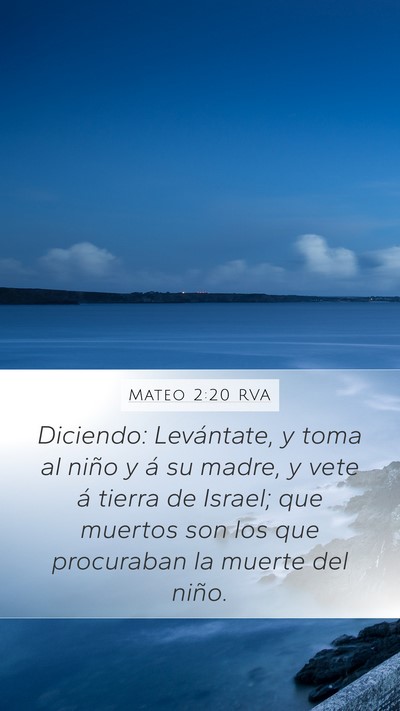 Mateo 2:20 RVA Bible Verse Image