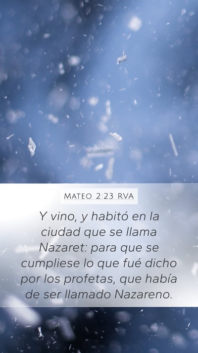 Mateo 2:23 RVA Bible Verse Image