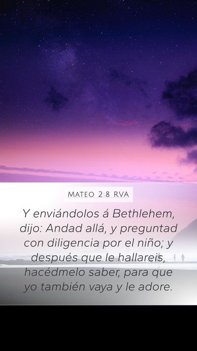 Mateo 2:8 RVA Bible Verse Image
