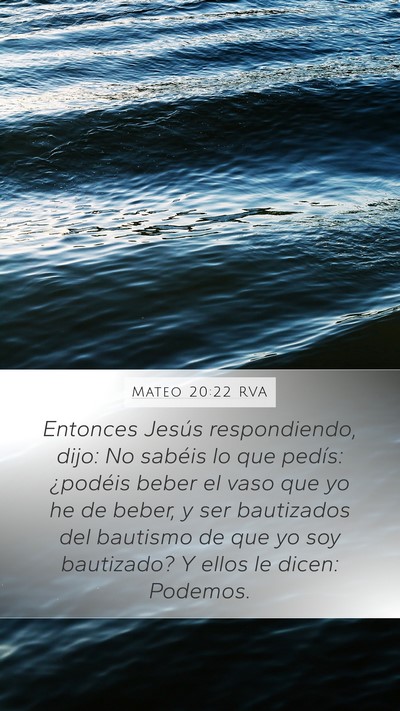 Mateo 20:22 RVA Bible Verse Image