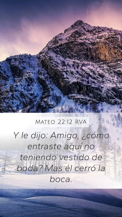 Mateo 22:12 RVA Bible Verse Image