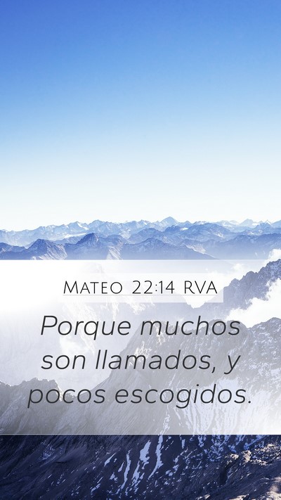 Mateo 22:14 RVA Bible Verse Image