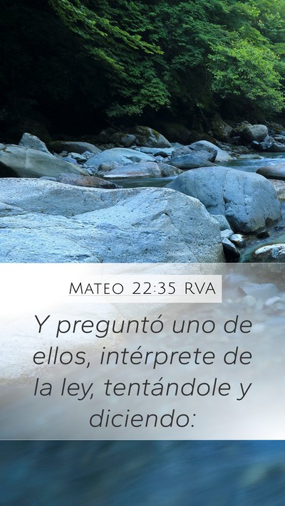Mateo 22:35 RVA Bible Verse Image