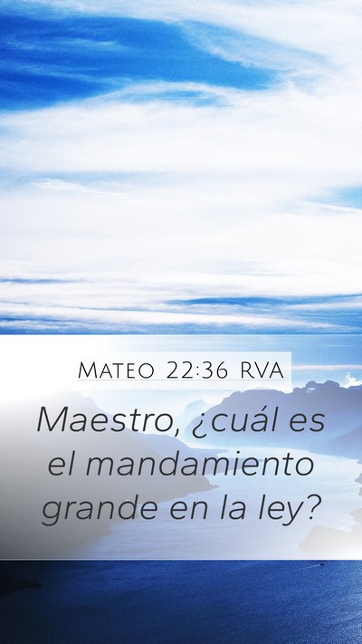 Mateo 22:36 RVA Bible Verse Image