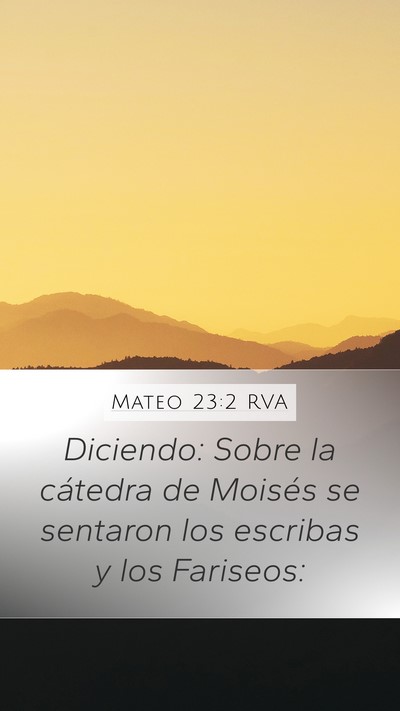 Mateo 23:2 RVA Bible Verse Image
