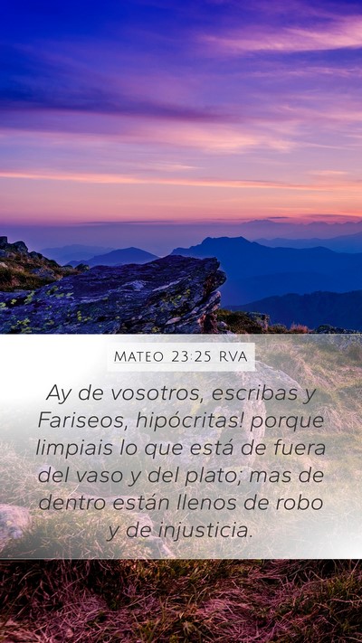 Mateo 23:25 RVA Bible Verse Image