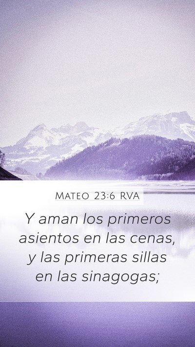 Mateo 23:6 RVA Bible Verse Image