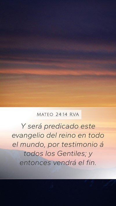 Mateo 24:14 RVA Bible Verse Image