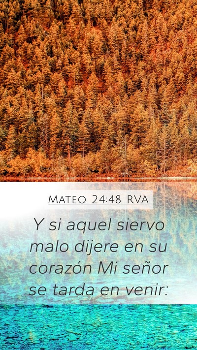 Mateo 24:48 RVA Bible Verse Image