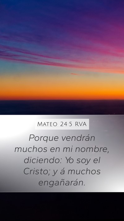 Mateo 24:5 RVA Bible Verse Image