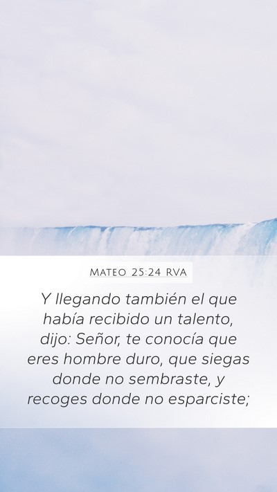 Mateo 25:24 RVA Bible Verse Image