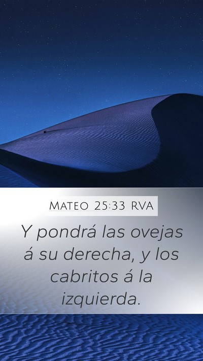 Mateo 25:33 RVA Mobile Phone Wallpaper - Y pondrá las ovejas á su derecha, y los - Mobile Bible Verse Wallpaper