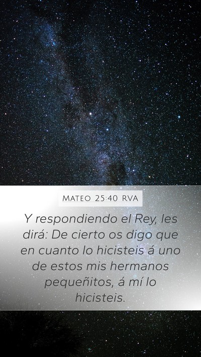Mateo 25:40 RVA Bible Verse Image
